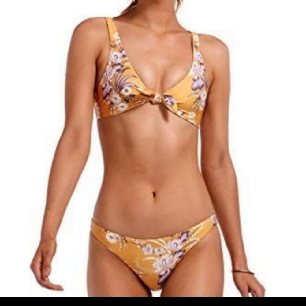 NWOT Vitamin A yellow floral bikini